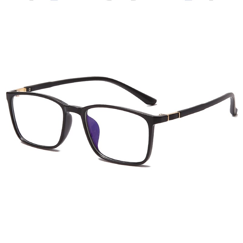 Blue Light Blocking Optical Glasses Frame for Men and Women Prescription Eyewear Frame Anti-Blue Ray Prescription Eyewear: Matte Black