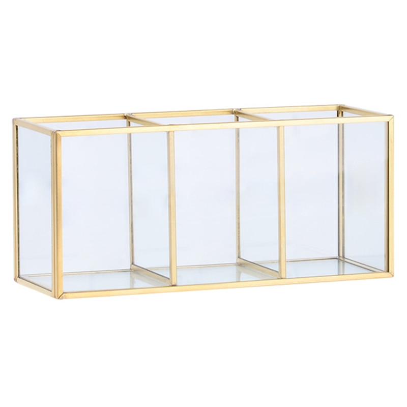 Kjøkken nordisk maleri rutenett glass snu oppbevaringstank boks luksus moderne kosmetikk oppbevaringsbeholder mikro-landskap blomsterrom b: misligholde tittel