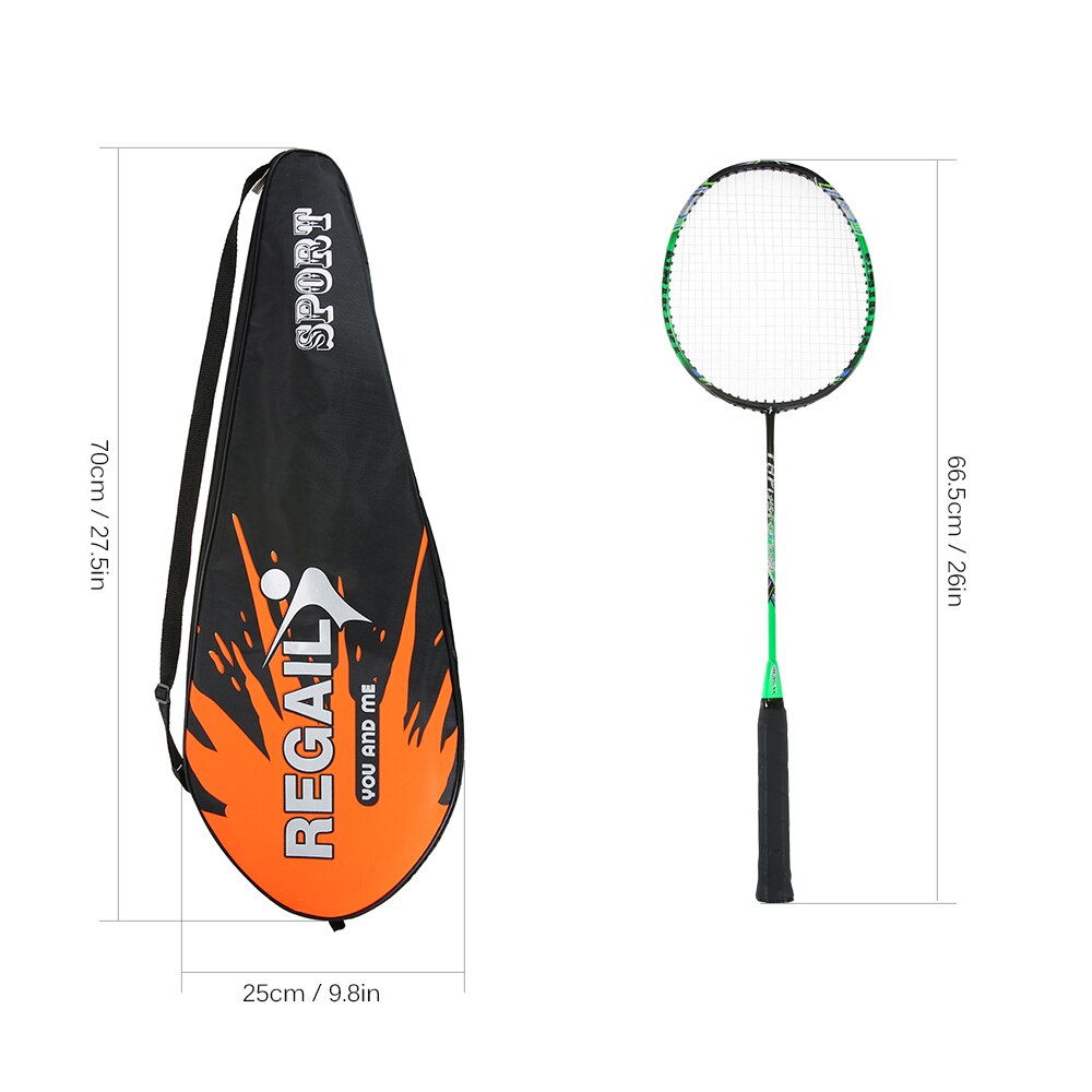 REGAIL 88g 2 Player Badminton Racket Replacement Set Carbon Fiber Badminton Racquet Ultra Light Badminton Racket with Bag