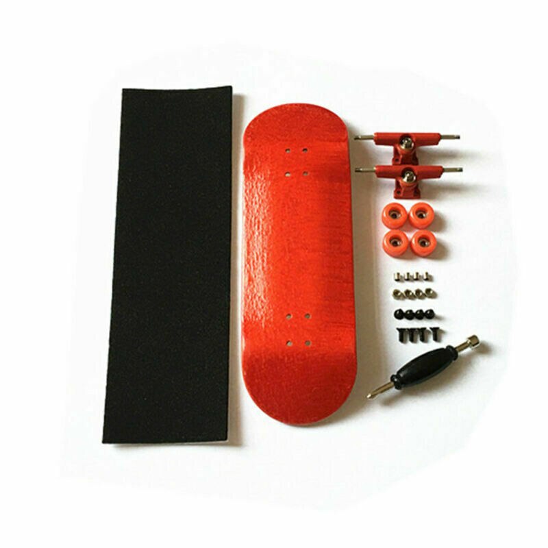 32Mm Basic Compleet Houten Esdoorn Handgemaakte Toets Vinger Skateboard Pro Set: Rood