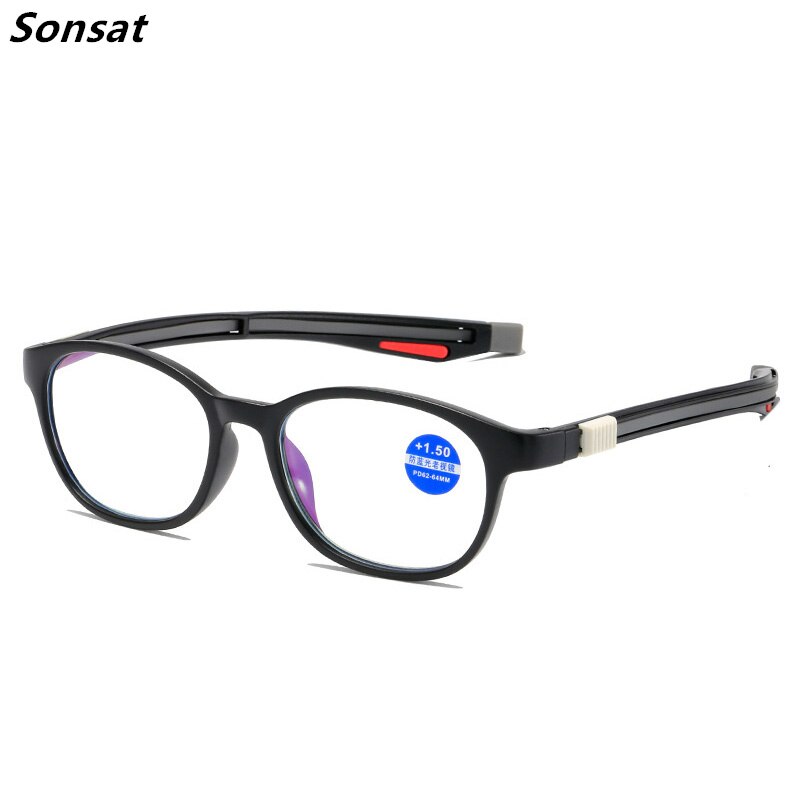 Unisex Magneet Leesbril Mannen En Vrouwen Verstelbare Opknoping Nek Magnetische Zachte Vintage Vouwen Anti Blauw Licht Brillen