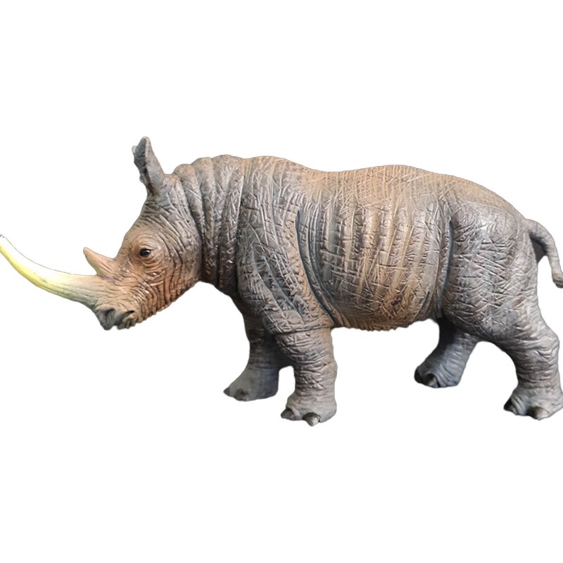 Figure di animali per bambini giocattolo Playset decorazione simulazione giocattolo animale modello Dropshipping: Rhino