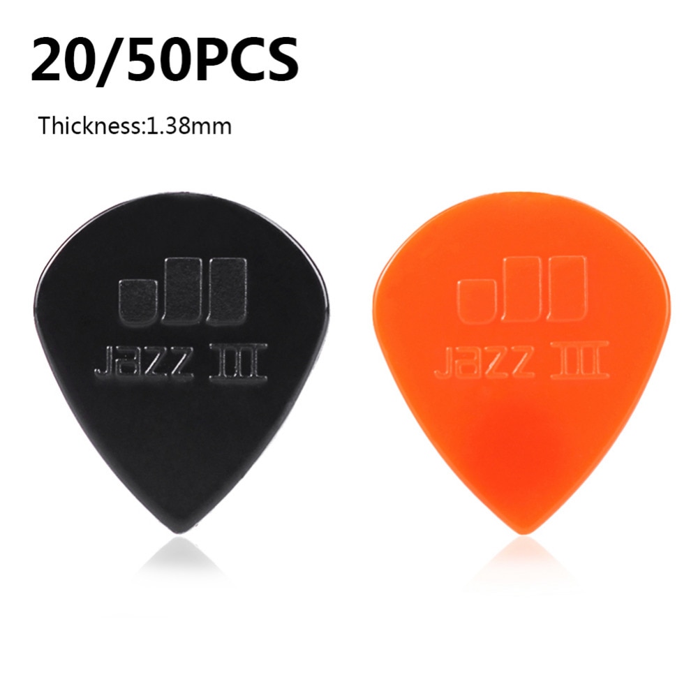 20/50 Pcs Nylon Plectrums Sharp Tip 1.38 Mm/0.05in Guitarra Pick Set In Een Pick Tin voor Dunlop Snaren Instrument Accessoires