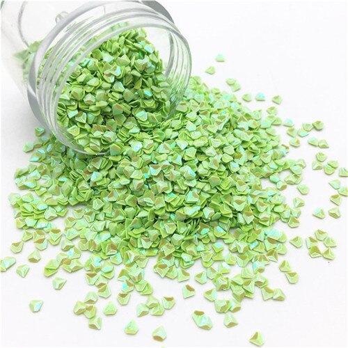 3mm ruitvormige pailletten 3d losse pailletten van pvc feestversiering diy nagelkunst bruiloftsdecoratie lentejuelas confetti 10g: Ab groen