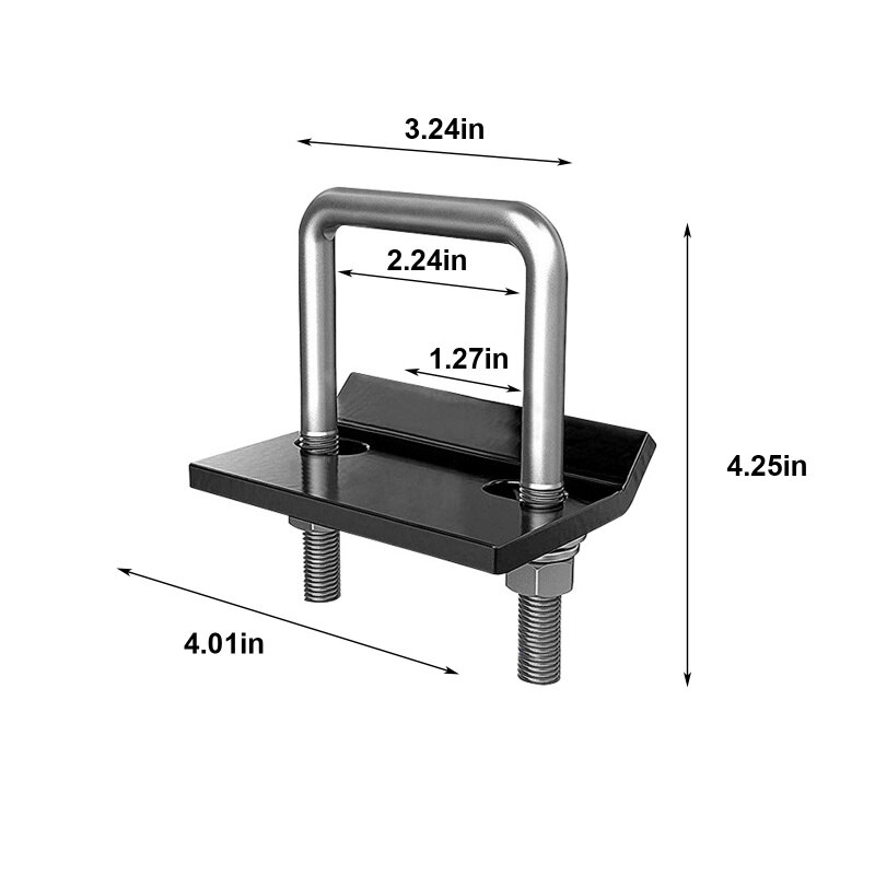 General Trailer Damper U-Bolt Heavy-Duty Anti-Rattle Stabilizer Hitch Tightener Lock Down Tow Clamp Trailer Couplings Accessorie