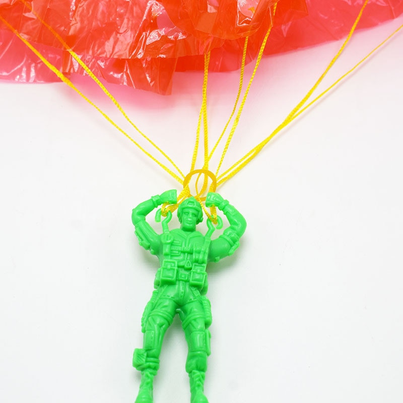 Plastic Ejecting Parachute Toy Outdoor Soldier Hand Throwing Parachute Toys for Children Boys Girls Random Color