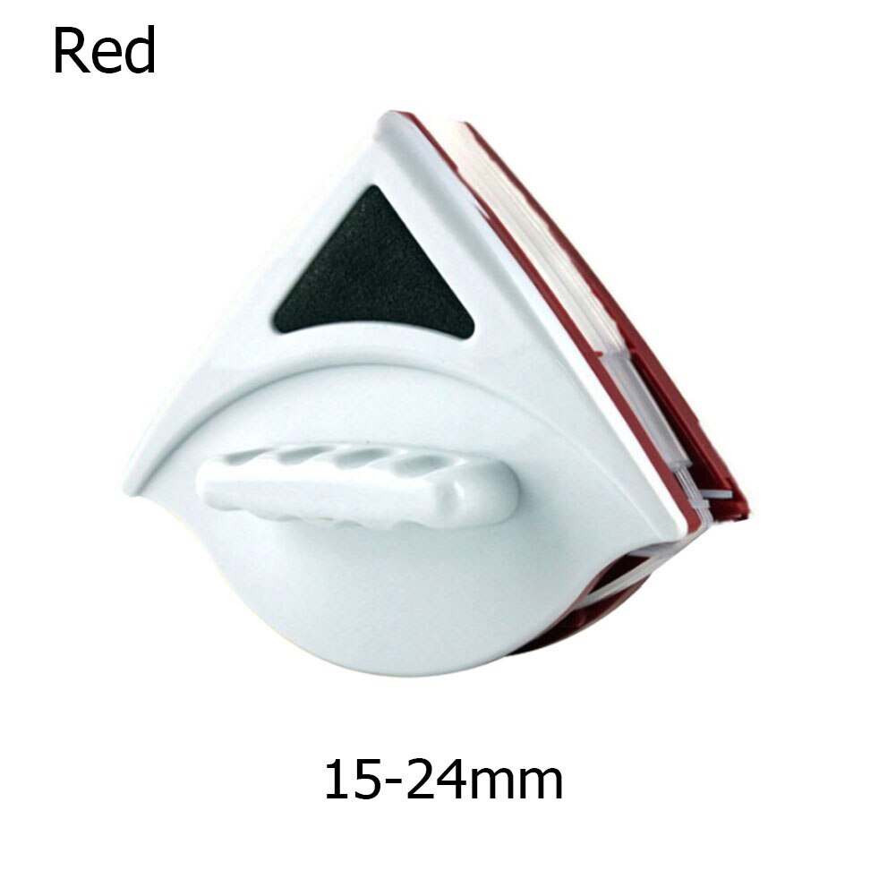 Nettoyeur brosse magnétique Double face | Maison 3-30MM nettoyage de vitres, brosse magnétique de nettoyage de vitres, outil de nettoyage de brosses de fenêtres: Red 15-24mm