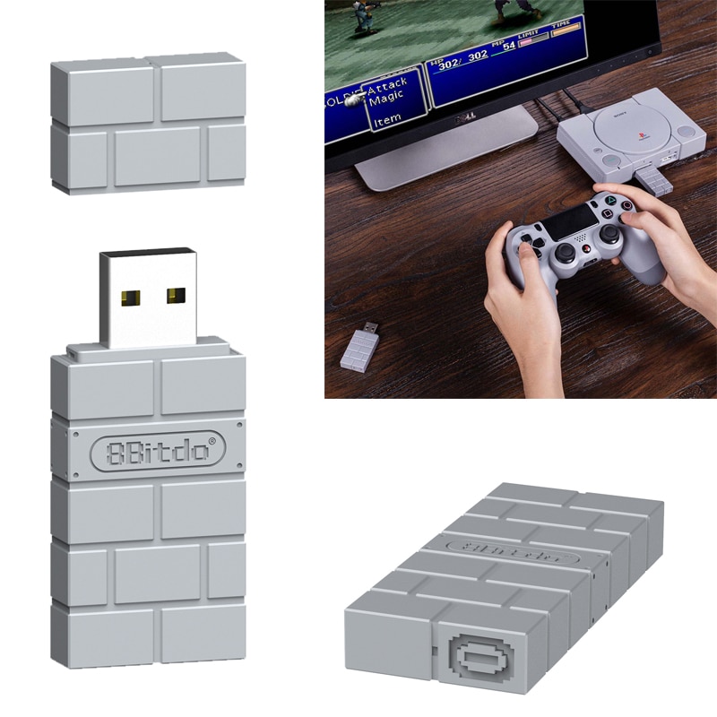 BEESCLOVER 8bitdo Adaptateur USB Sans Fil Bluetooth Récepteur USB Pour Nintend Commutateur Windows Mac Pour PS4/PS3/Xbox one Consola d30