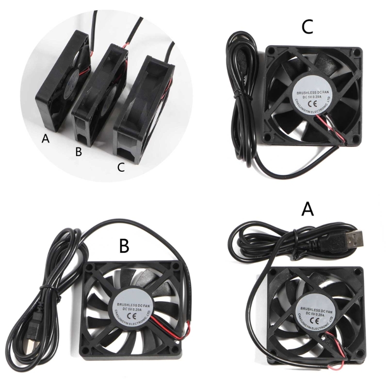 70mm Fan 7025 7015 7010 DC 5V USB Connector Quiet Cooling Fan for DIY Cooling Router Game TV Box Power Supply