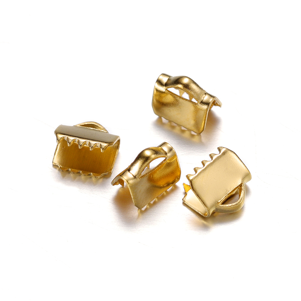 20-30Pcs/lot Stainless Steel Crimp End Bead Buckle Tip Clasp DIY Necklace Bracelet Connectors For Jewelry Making Accessorie