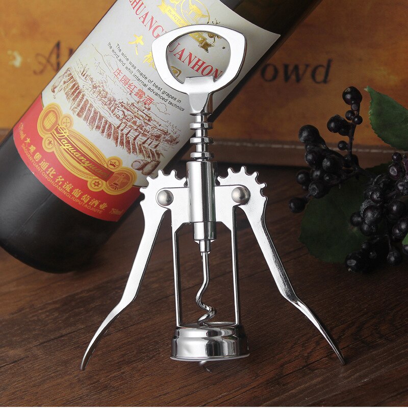 Professionele Wijn Flesopener Handvat Druk Corkscrew Bier Opener Multifunctionele Keuken Accessoire Bar Tool Zinklegering
