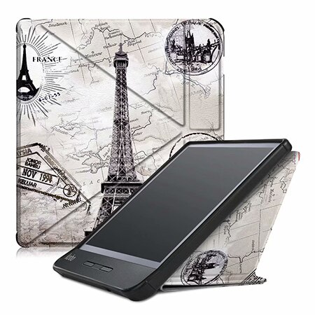 Funda magnética para tableta Kobo Libra H2O, 7 pulgadas, E-book , carcasa con soporte abatible para transformador, de cuero PU, para Kobo Libra H2O: Tower
