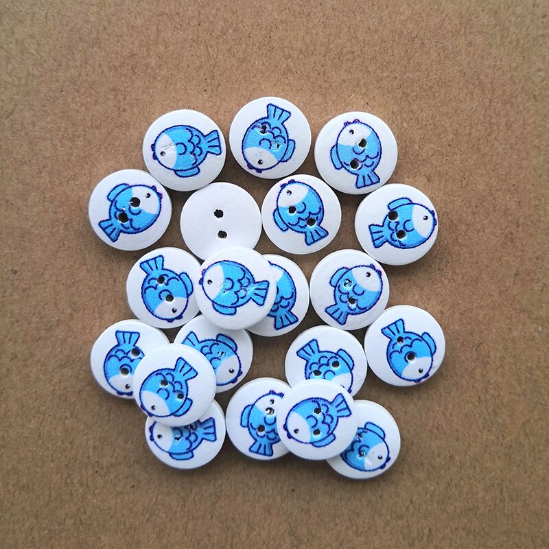 Juego De 10 Botones De Madera Hechos De Madera Auténtica De