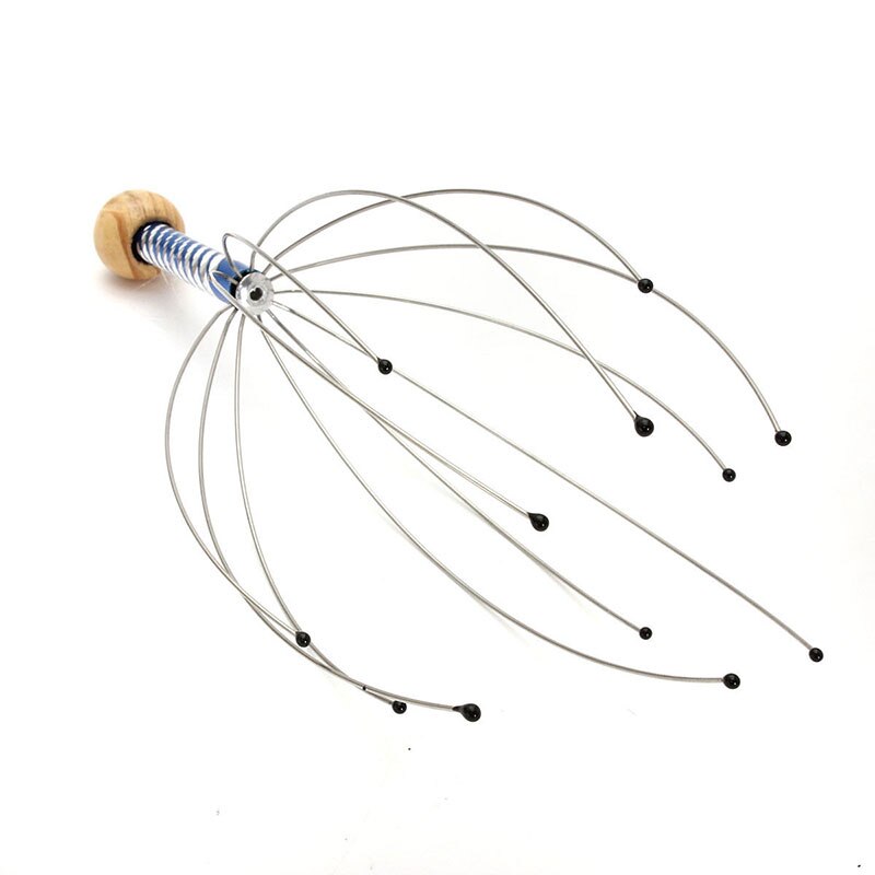 1PC Claw Head Massager Octopus Head Scalp Neck Equipment Stress Release Relax Massage Tens Pain Relief Head Healthy Care