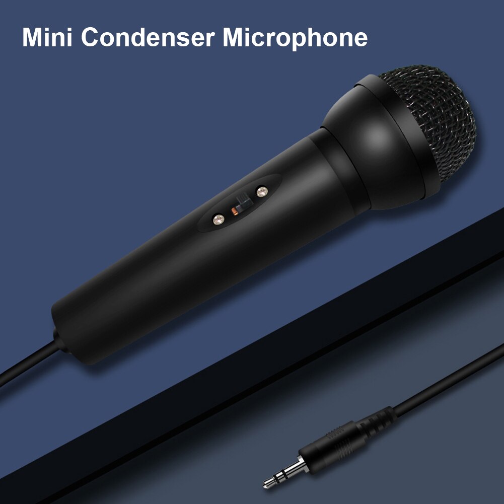 Mini micrófonos portátiles con cable con soporte, micrófono Vocal de mano para KTV, Karaoke, teléfono, portátil, ordenador de escritorio, accesorios de PC