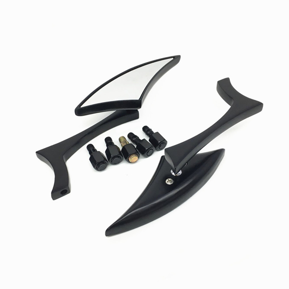2 Stuks Universele 8Mm 10Mm Zijspiegel Motorfiets Blad Achteruitkijkspiegels Straat Sport Fiets Chopper Scooter