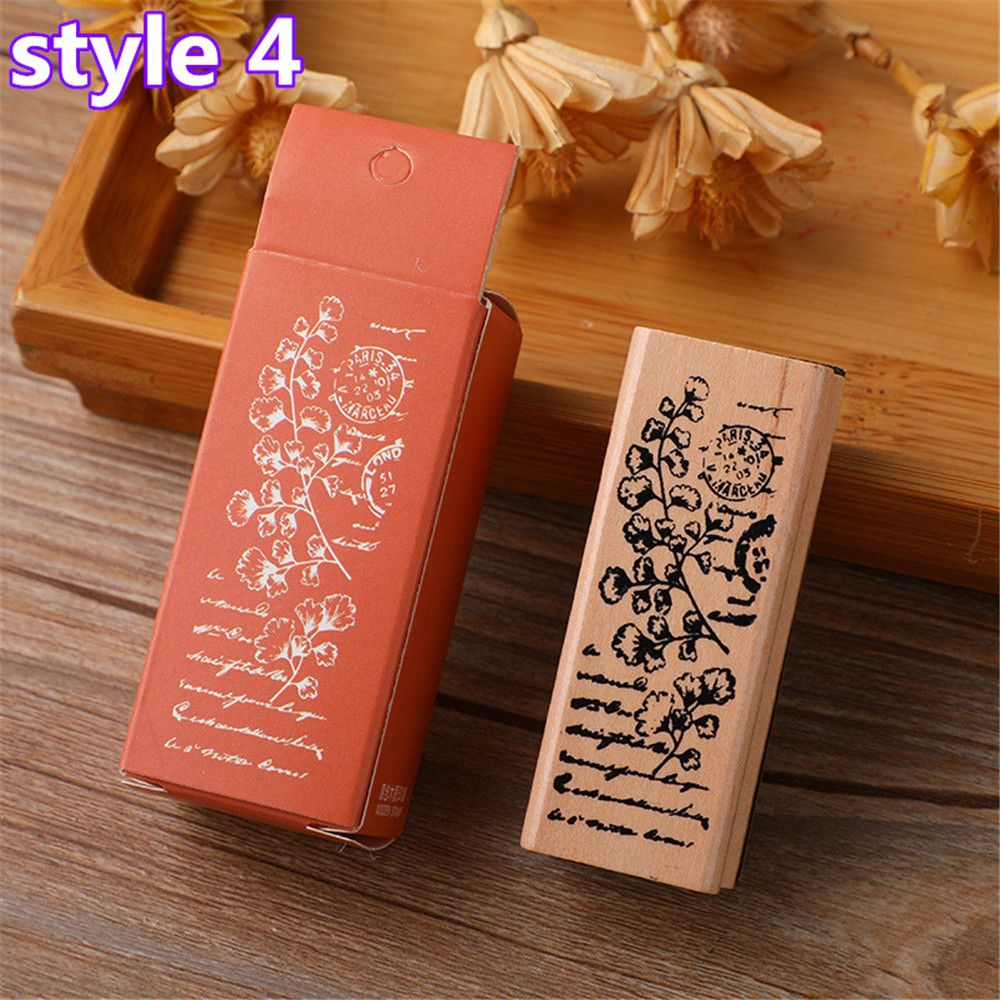 1 sztuk drewniane roślin kwiat dziewczyny Seal Vintage stemple gumowe DIY rzemiosło szycia tłoczenia akcesoria do scrapbookingu: 4