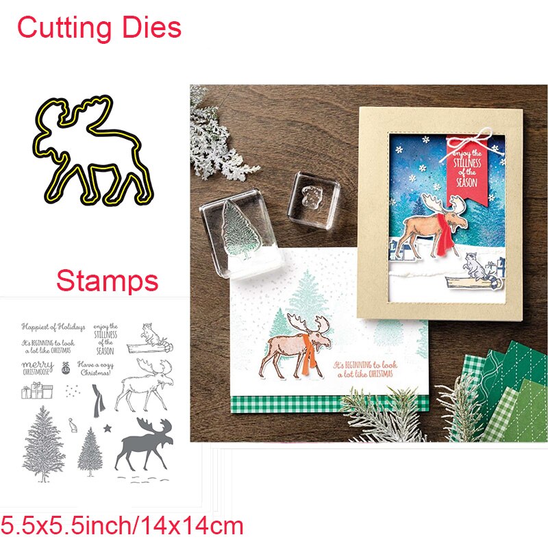 Kerstscènes met vrolijke halloween-heksen, zwarte katten, kabouters, transparante stempels voor doe-het-zelf scrapbooking, knutselen, kaarten maken: 13