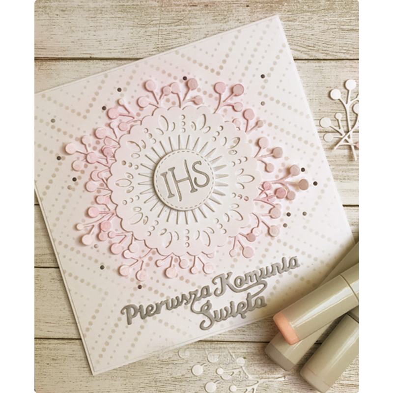 Polnischen Erste Heilige Kommunion Metall Schneiden Stirbt Schablonen Satz Für DIY Scrapbooking Dekorative Präge Karte Handwerk Sterben Schnitte