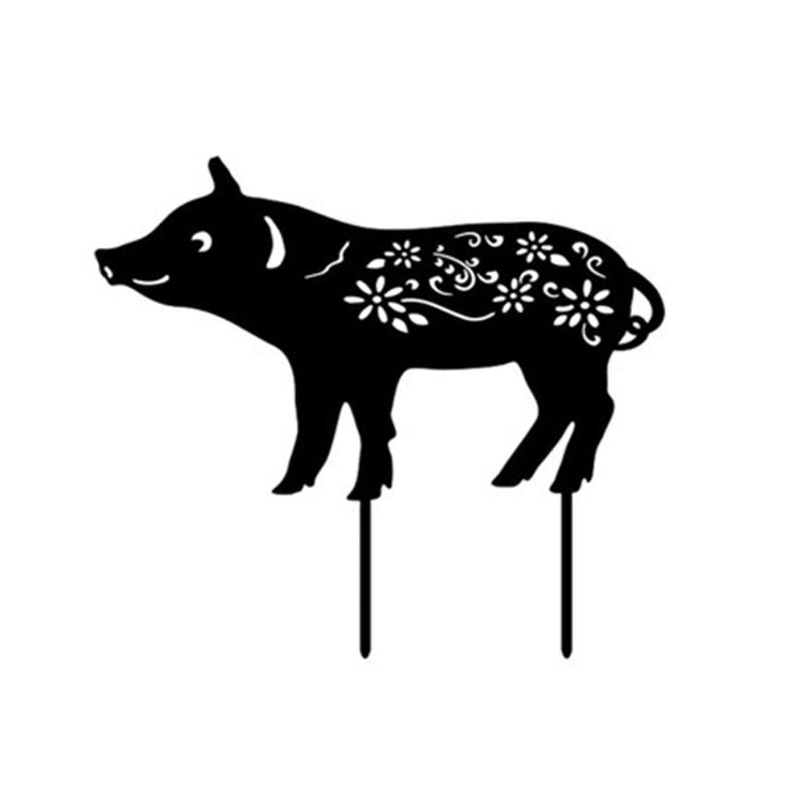 Schwein Ferkel Ebene Silhouette Haufen Schatten Dekoration Einatz Garten Gartenarbeit Dekoration Schwein Silhouette Land Hof Kunst Silhouette: 03