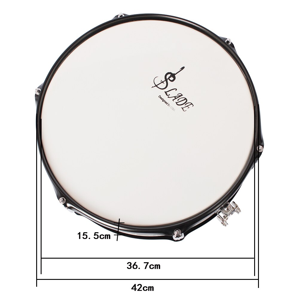 Snare Drum Head 14 Inch with Drumstick Drum Key Strap for Student Band