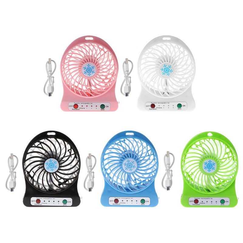 Ventilador USB portátil para escritorio, 5W, para ventilador de luz LED al aire libre, sin batería 18650