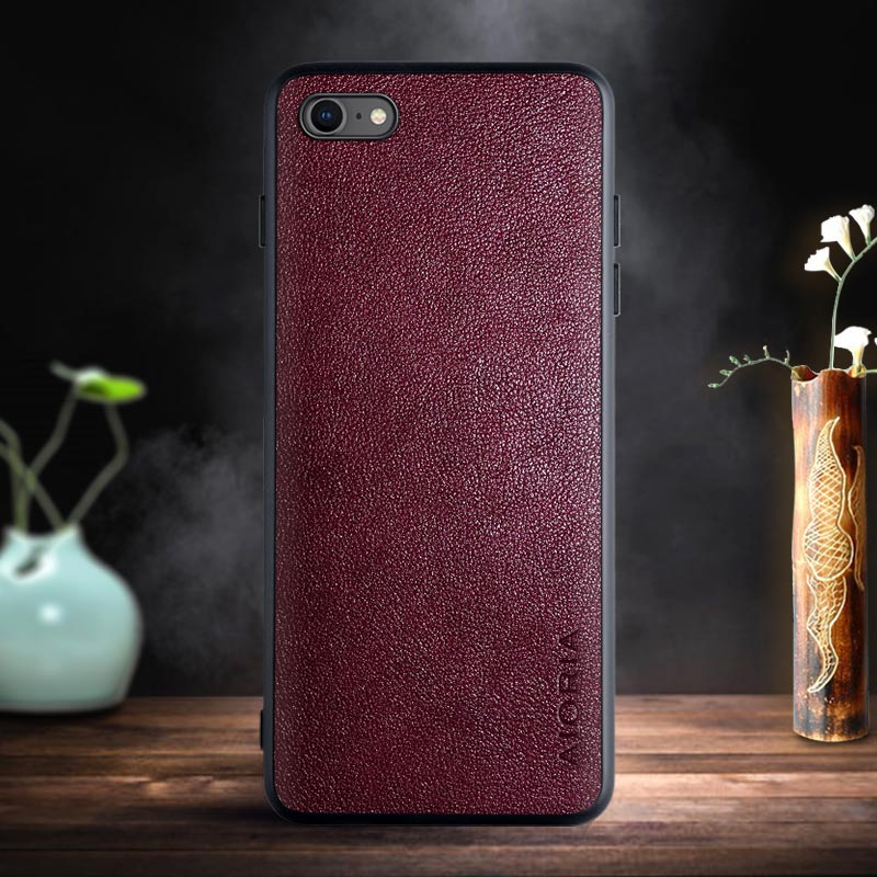 Case Voor Iphone 6 6S Case Met Retro Business Pu Leer , Tpu + Pu 2in1 Materiaal: for iphone 6s / Red