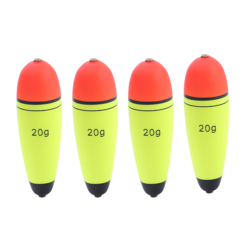 4 pz 10g-120g Schiuma Galleggiante Da Pesca Galleggiante Galleggiabilità EVA Elastico Boya Galleggiante Da Pesca Pesca Alla Roccia Bobber Flotador Peche Boia Affrontare: giallo