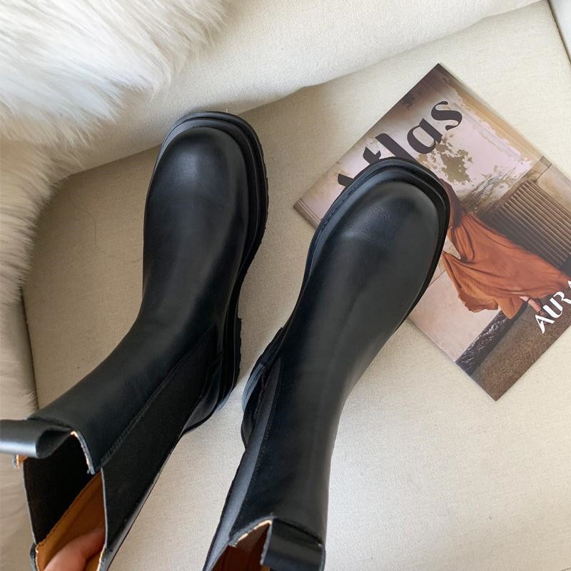 Cootelili couro botas femininas marca outono inverno quente curto tornozelo botas plataforma sapatos de água à prova dwaterproof água sapatos antiderrapante