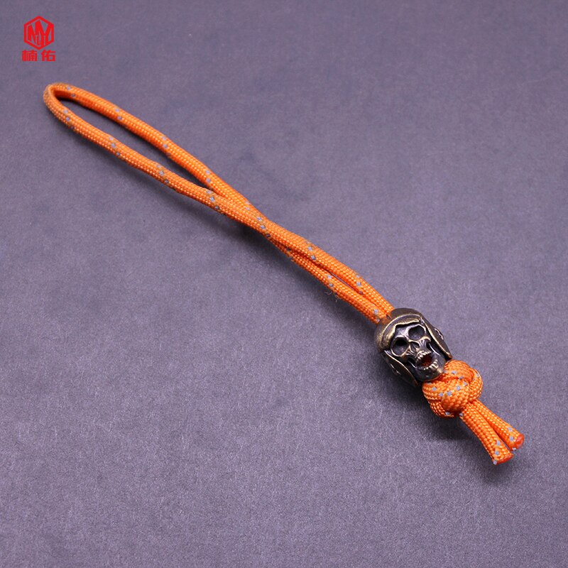 1PC Retro Brass Copper Knife Beads Paracord Beads Devil White Copper Lanyard Pendants Accessories