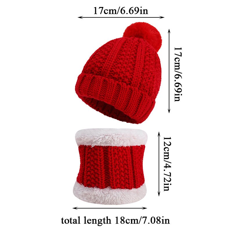 Tweedelige muts sjaal set muts kindermutsen meisjes mutsen bal pompon houd warm winter gebreide skullies kinderen bot