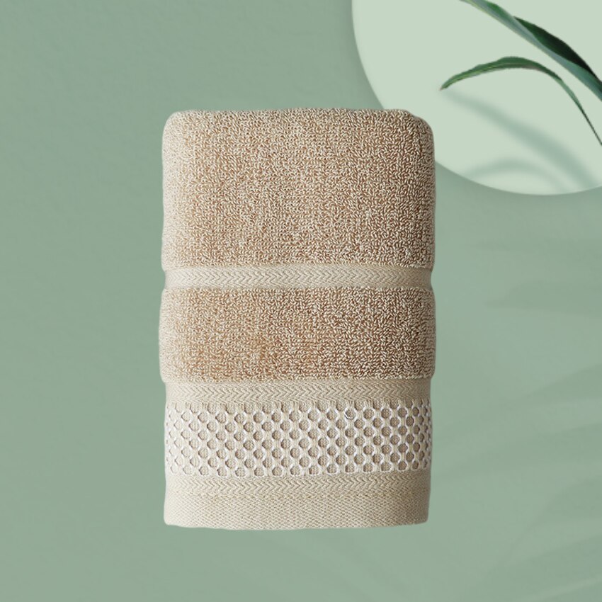 Geometric Face Towel Cotton Thick Soft Towels Hair Hand Home Hotel Spa Towel Adults Kids toalla de cara serviette: Khaki