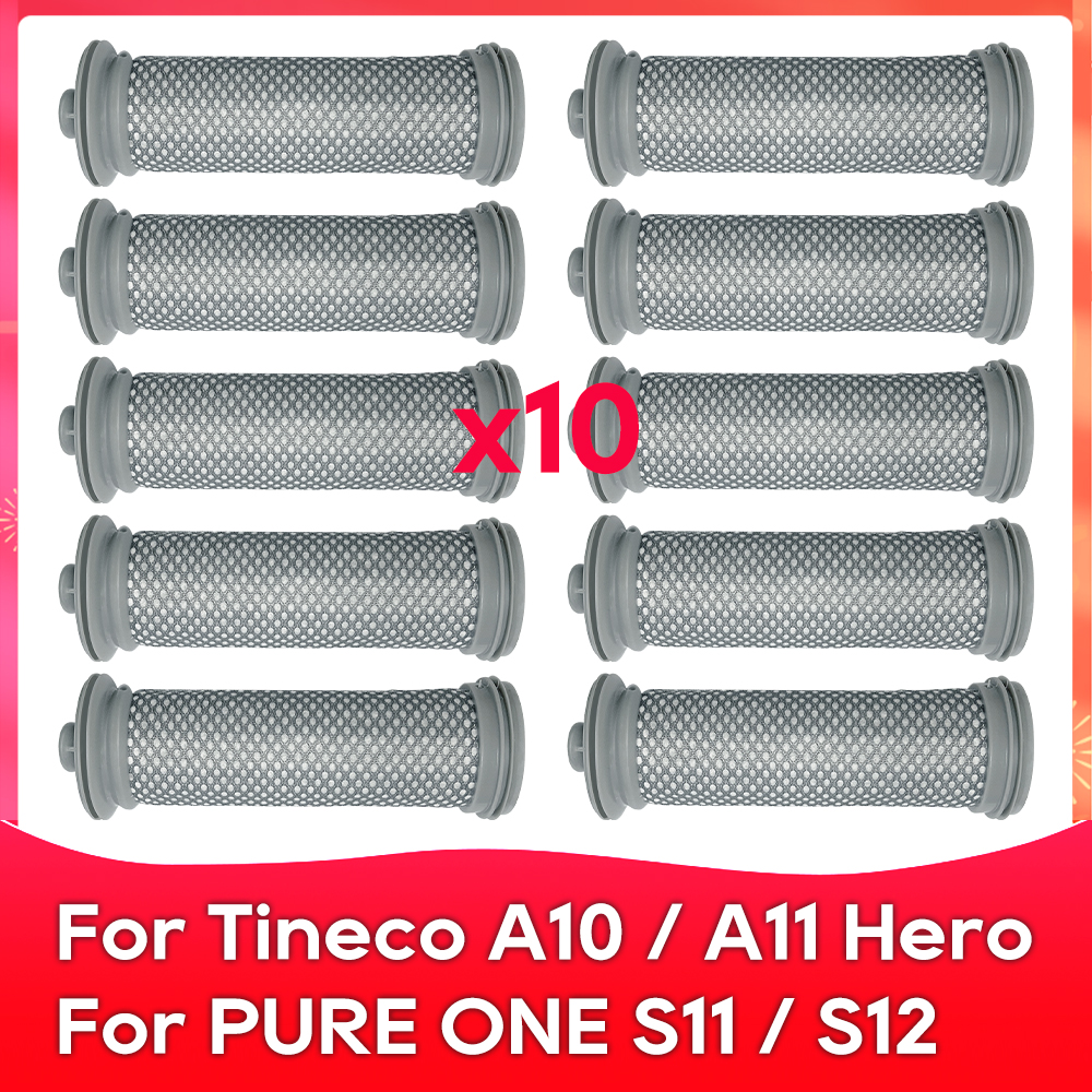 Apto para Tineco A10/A11 Hero Master/PURE ONE S11/S12 Series aspiradoras inalámbricas repuesto cepillo rodillo prefiltro Hepa: Gris oscuro