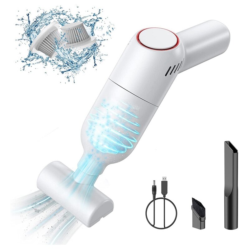 Handheld Vacuum Cleaner Cordless Rechargeable Hand Vacuum Portable Wet Dry Car Vacuum For Carpet Car: Dark Khaki