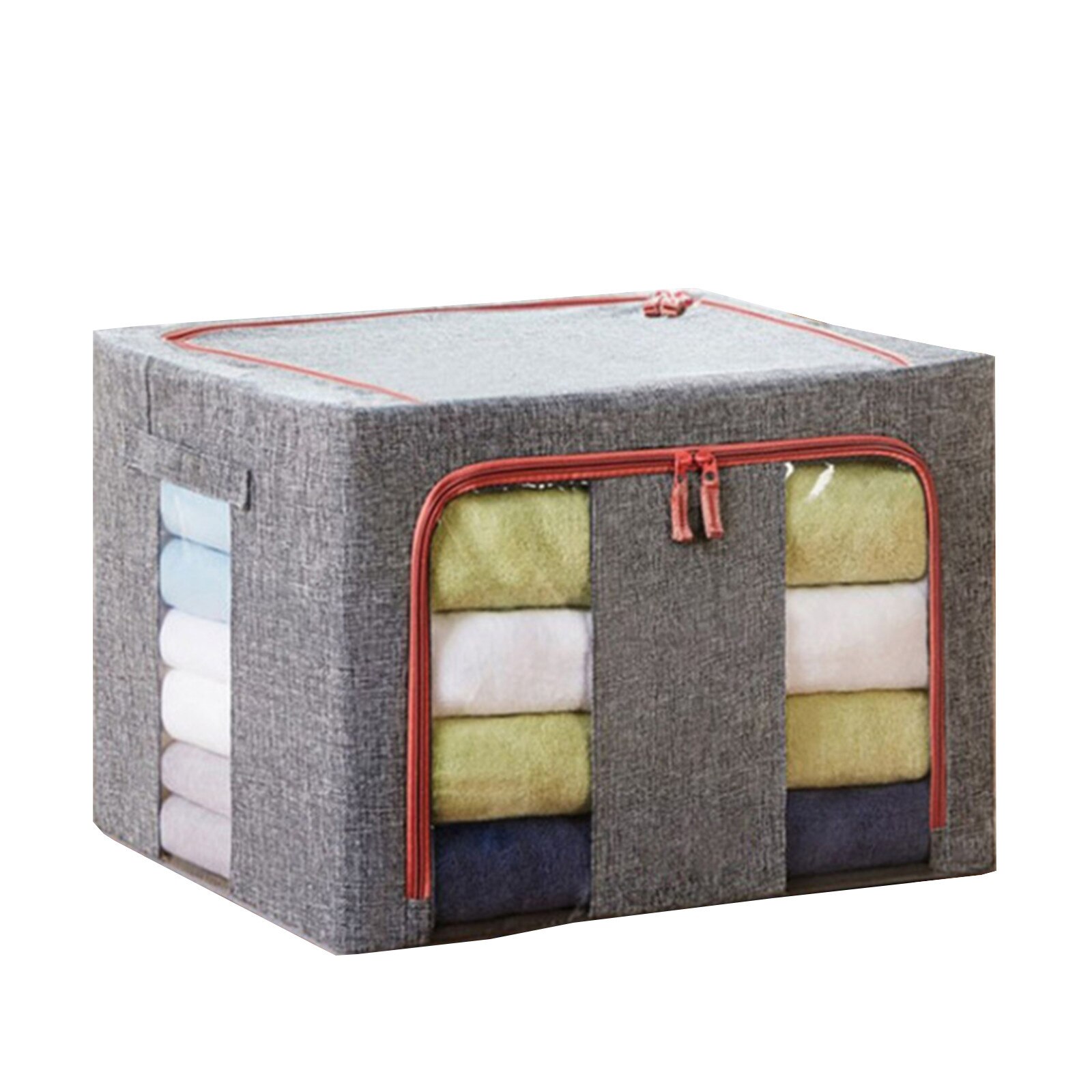 Foldable Storage Bags Clothes Blanket Quilt Closet Sweater Organizer Box Pouch Storage Box Fast: E