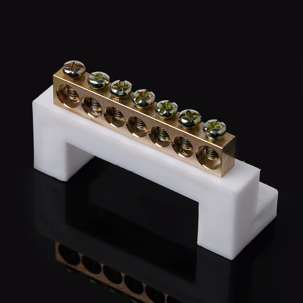 7 Positions Electric Cable Connector Screw Barrier Terminal Strip Block Bar