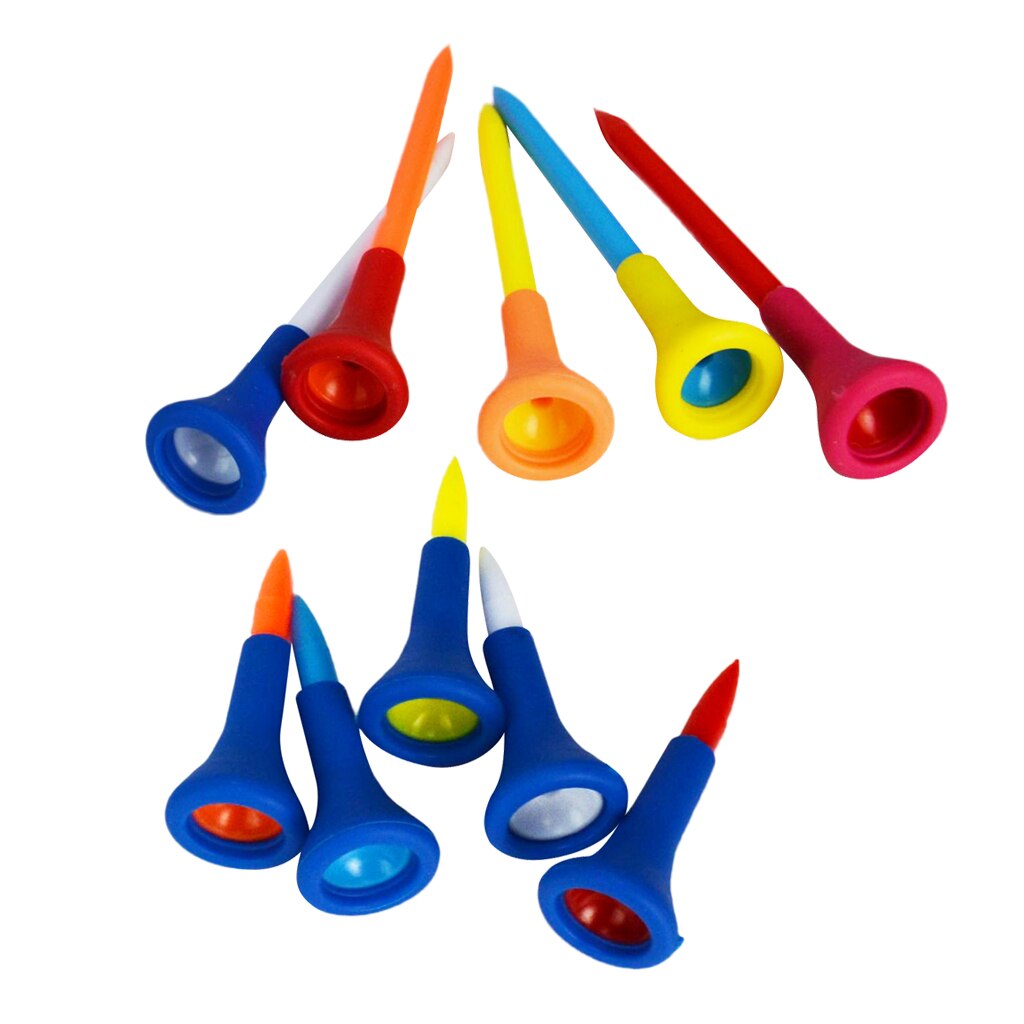 10 Pieces 43mm & 83mm Golf Tees Rubber Cushion Top Golf Tee