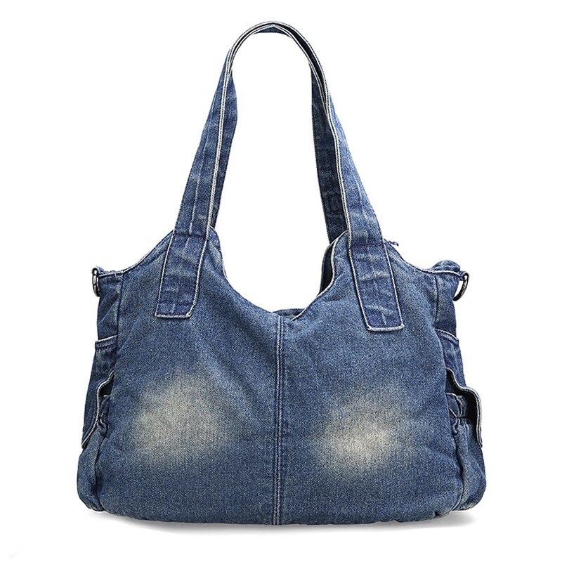 wilden frauen tasche Jahrgang lässig Denim handtasche Dame große kapazität Jeans tote weben schulter messenge beutel l4-2937