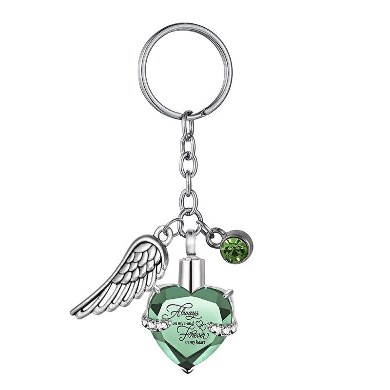 1PC Bunte Herz knapp aufbringen Feuerbestattung Asche Schmuck Keychain Haustier Denkmal Hund Katze Urnen DIY Liefert: 10
