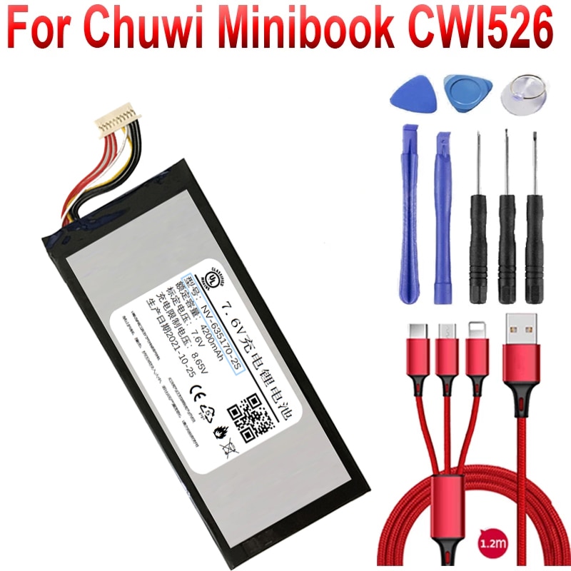 7.6V 4200mAh NV6351702S Battery for Chuwi Minibook CWI526 Tablet PC