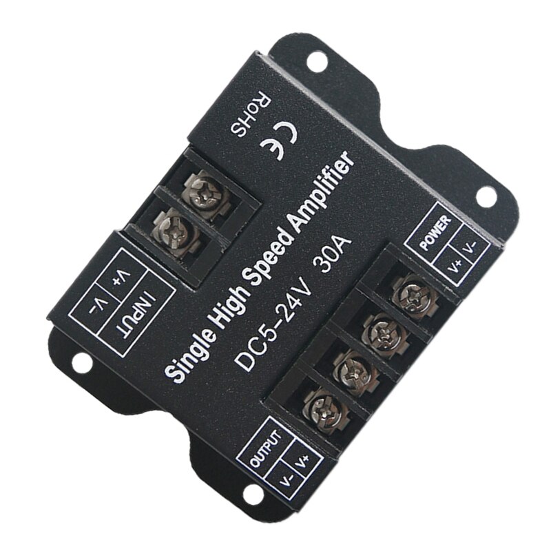 LED Strip Amplifier 30A DC5V -24V Single High Speed Amplifier for Single Colour LED Strip Power Repeater Controller