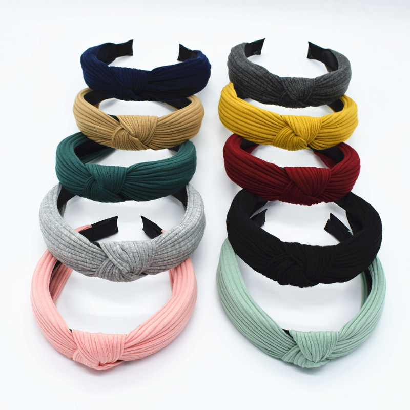 Diadema anudada para niña y mujer, bandanas con lazo de lana, diadema con orejas de animales, turbante, accesorios para el cabello, 1 ud.