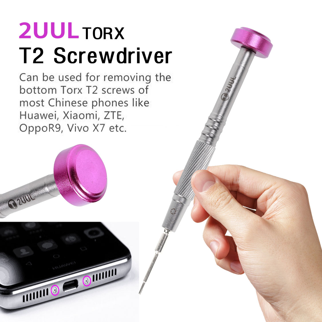 2UUL Precise Screwdriver Repair Bolt Driver For IPHONE Android Mobile Phone Clocks Watches LCD Screen Dismantling Tool: Red