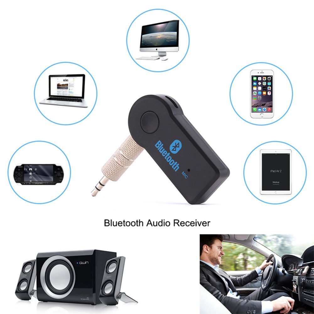 Auto Bluetooth Ontvanger Adapter Zender 3.5Mm Jack Adapter Voor Auto Muziek Bluetooth Audio Aux Hoofdtelefoon Ontvanger Handsfree