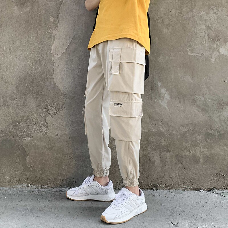 LAPPSTER para hombre Pantalones Streetwear Joggers para hombre Hip Hop Negro Pantalones deportivos masculinos Fashions coreanas Harajuku Pockets pantalón 5XL: 4XL / Khaki