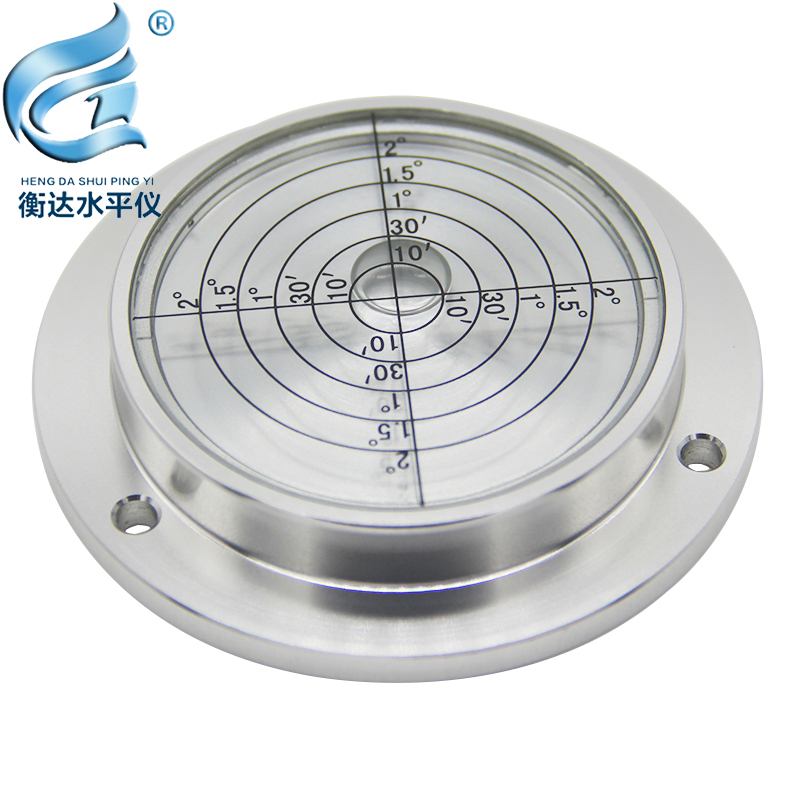 Metalen Flens Niveau Meter Kraan Niveau Bubble Boren Machine Waterpas Meter 80x62x15mm: WHITE