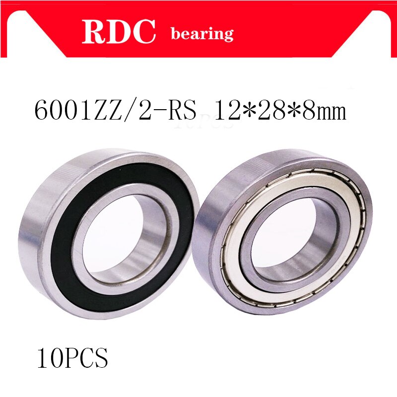 10 pcs 6001ZZ 6001 2RS 6001RS 6001Z 6001 diepgroefkogellager 12x28x8mm 6001rs lager 6001 lager ABEC-5