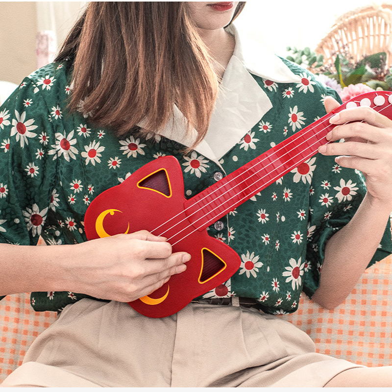 Instrumento Musical de ukelele para niño y niña, instrumento Musical de guitarra juvenil, juguete educativo Musical, para niños, guitarra