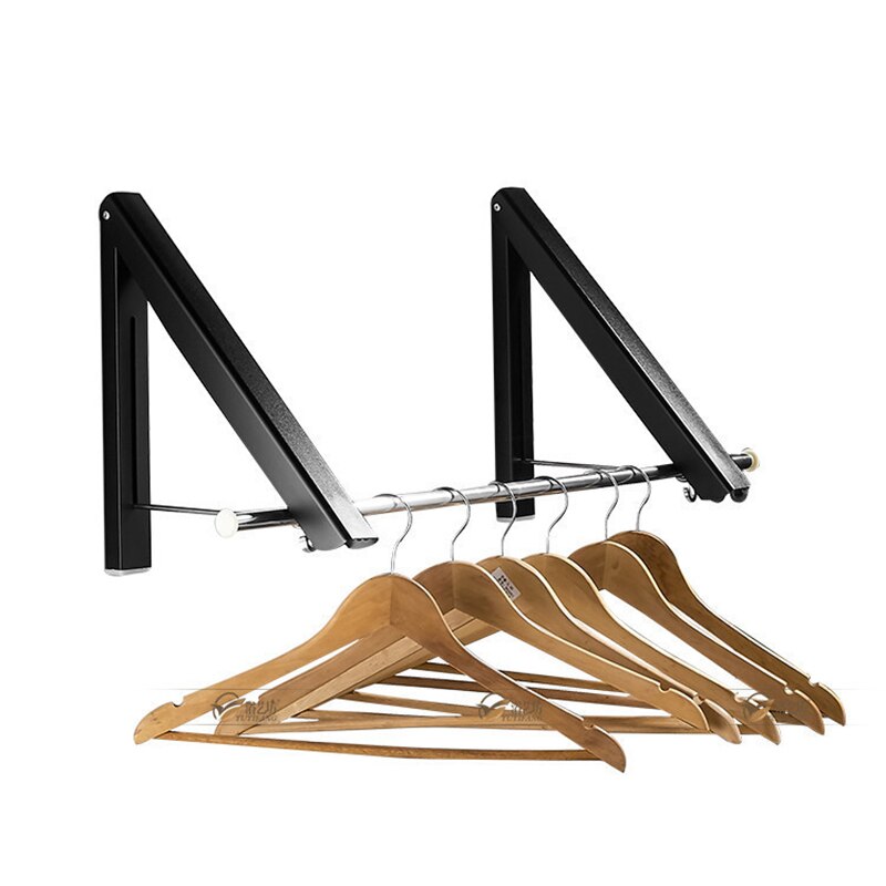 Huishoudelijke Draagbare Vouwen Kleerhanger Muur Gemonteerde Badkamer Droogrek Intrekbare Onzichtbare Kleding Rail Droogrekken