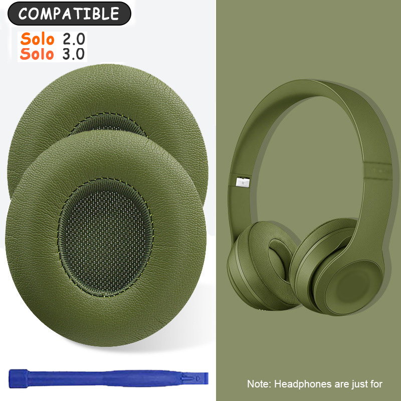 KUTOU Oorkussen Voor Beats Solo 2 Solo 2 Oorkussen Solo 3 Solo 3 Hoofdtelefoon Oorkussens Oorschelpen Vervangende Onderdelen Headset Foam Pad: Mint Kleur